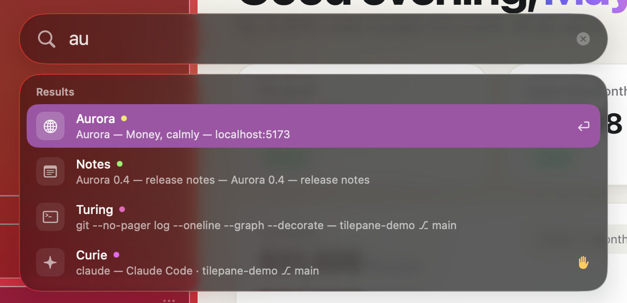 The ⌘K search palette