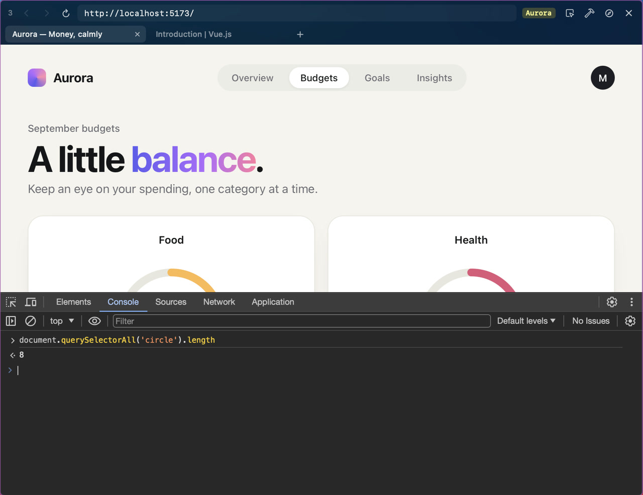 A browser panel with tabs and DevTools